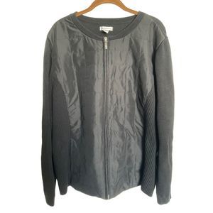 Croft & Borrow Ribbed & Quilted Front zip up Jacket Size 2X